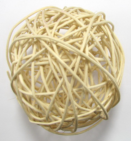 Rattan Ball, Wooden, Decoration, Craft Projects, DIY Light 100 mm white