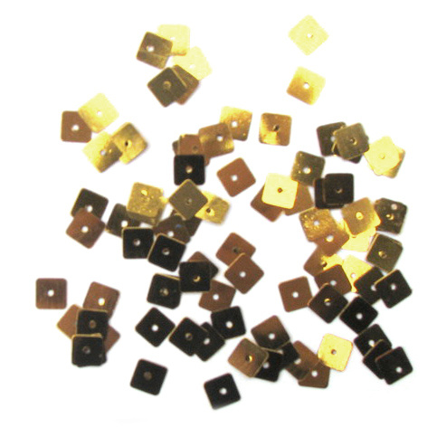 Sequins square 8 mm gold -20 grams