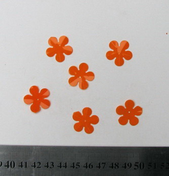 Sequins flower 21 mm orange -20 grams