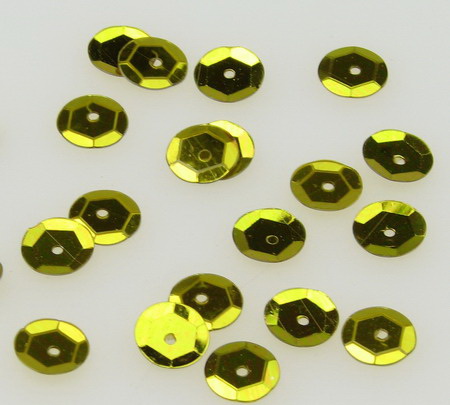 Sequins round 8 mm gold - 20 grams