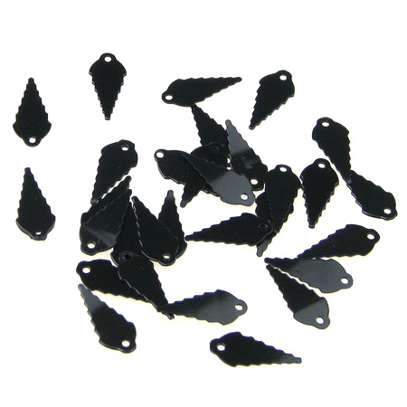 Pendant-sequins for Craft and Art Projects / 14 mm / Black - 20 grams