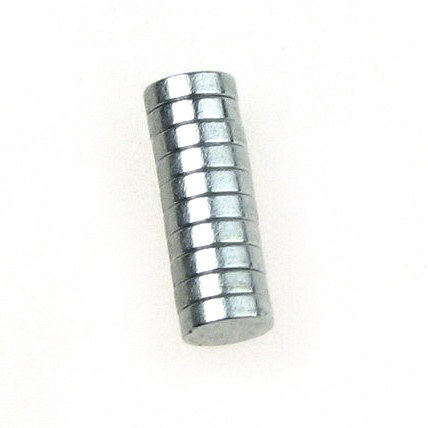 Nickel Magnet Flat Round, Decorations Craft, Fridge Magnet 5x2 mm -10 pieces