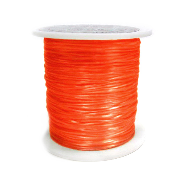 Elastic Fibre Wire, Dyed 0.8mm orange ~ 11m dark