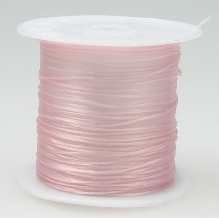 Elastic Fibre Wire, Dyed 0.8 mm purple light ~ 11 meters