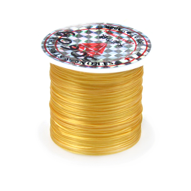Elastic Fibre Wire, Dyed 0.8mm Gold ~ 11m