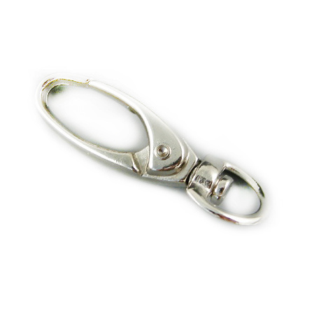 Key-chain Clip Carabiner /  13.5x37 mm / Silver - 5 pieces