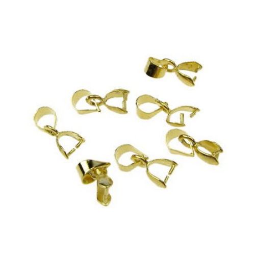 Pendant Metal Clasp Connector / 13 mm / Gold - 10 pieces