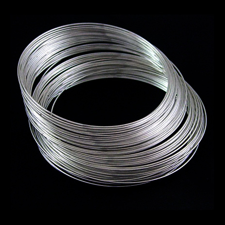 DIY Memory Wire Bracelet 0.6x55 mm color white -50 turns