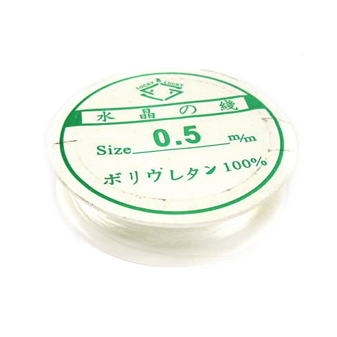 Ελαστικό κορδόνι σιλικόνης 0,5 mm διάφανη ~ 18 μέτρα