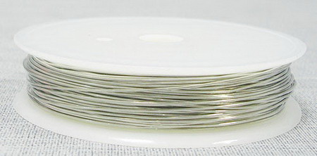 Copper wire 1 mm, silver color, ~2.5 meters