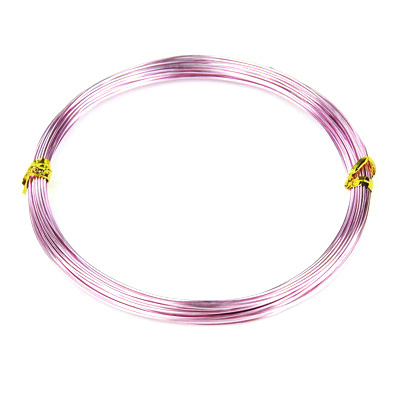 Тел алуминиева 1 мм цвят лилав светъл -10 метра