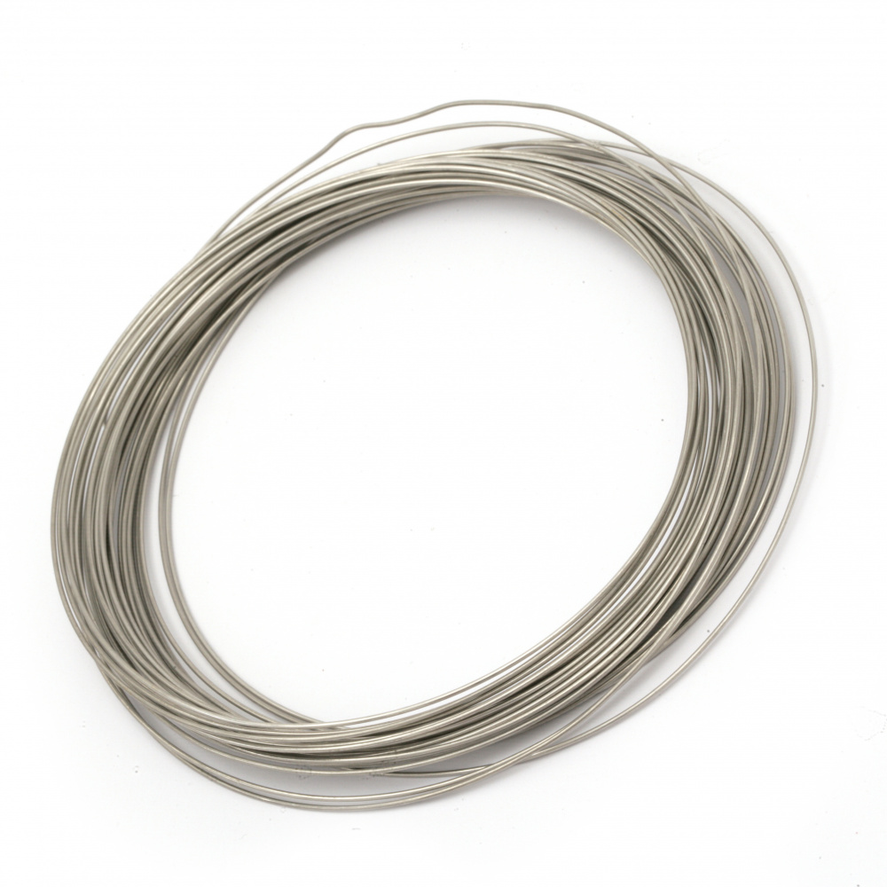 Soft Aluminum Wire for Sculpting, Decorations, Jewelry Design / 0.8 mm / Silver ~ 10 meters
