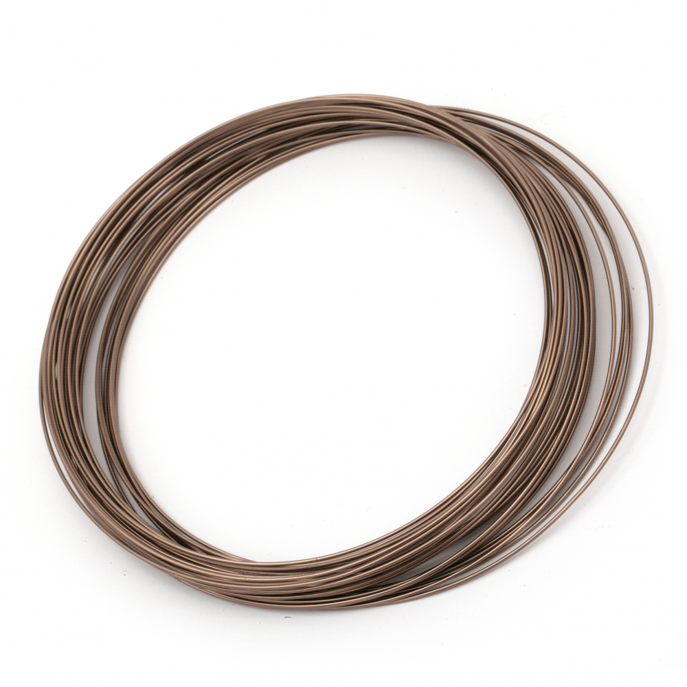 0.8 mm aluminum wire brown ~ 10 meters