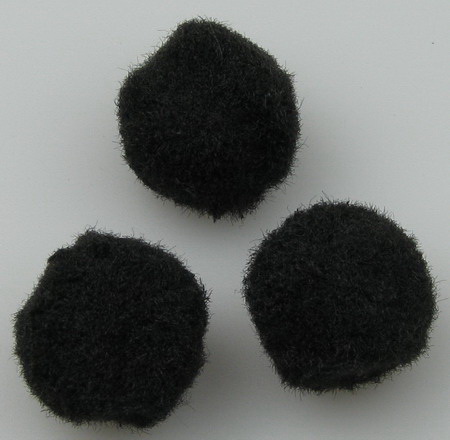 Pompoms 20 mm negru -20 bucăți