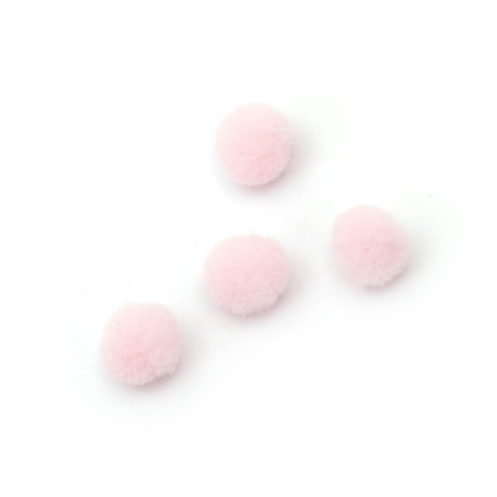 Pompoms 0.6 mm pink pale first quality-50 pieces