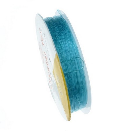 Stretchy Beading Elastic Wire Roll, 0.6 mm blue ~ 13 meters
