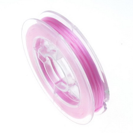 Silicon elastică cu  , 0,8 mm roz ~ 10 m