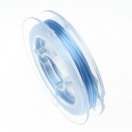 Ελαστικό κορδόνι σιλικόνης 0,8 mm μπλε ανοιχτό ~ 10 μέτρα/ καρούλι