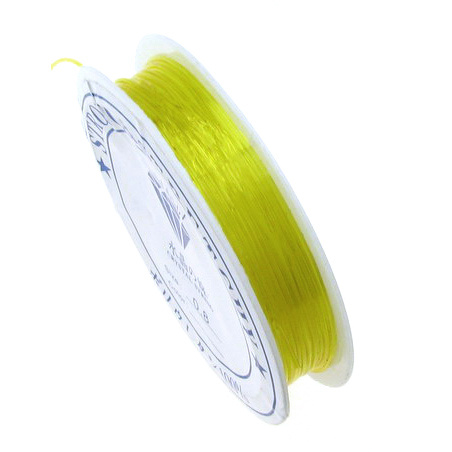 Stretchy Beading Elastic Wire 0.8 mm clear yellow ~ 10 meters