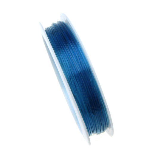 Stretchy Beading Elastic Wire 0.8 mm clear blue ~ 10 meters