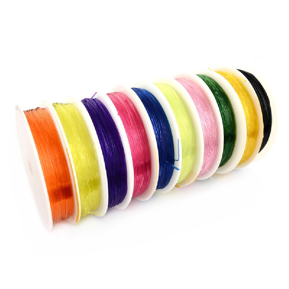 Jewelry Elastic Wire Roll, 1.0 mm colored ~ 7.5 meters