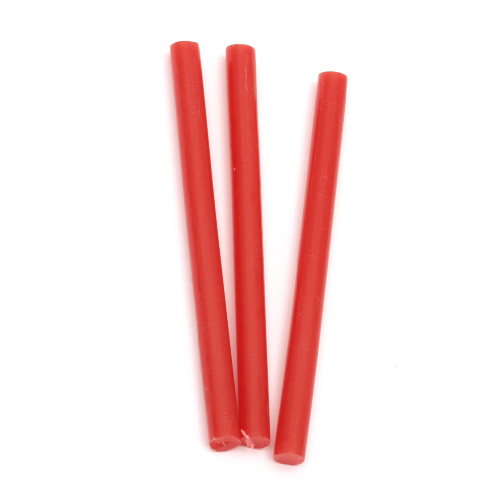 Silicone Hot Melt Glue Stick 7x100 mm color red -5 pieces