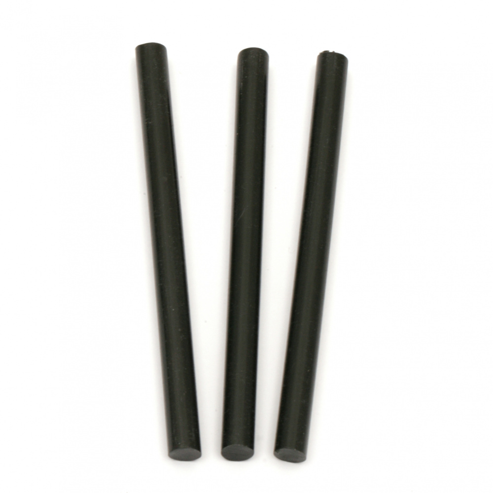 Ράβδοι σιλικόνης 7x100 mm μαύρο -5 τεμάχια