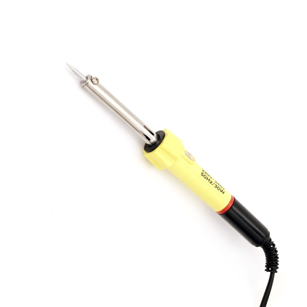 Soldering iron with straight tip plastic handle 30W