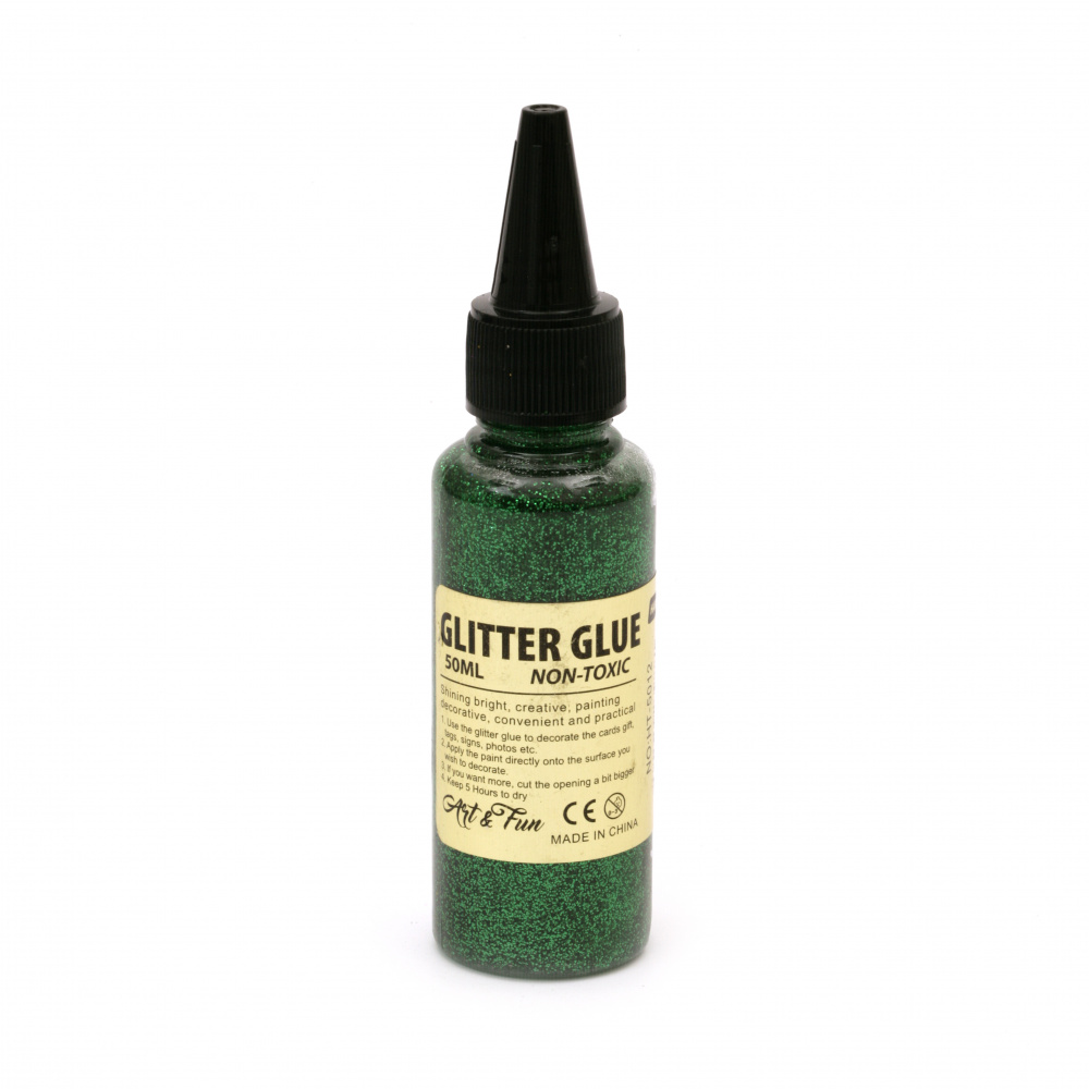 Glitter Glue Non-Toxic Decoration DIY 70 ml green
