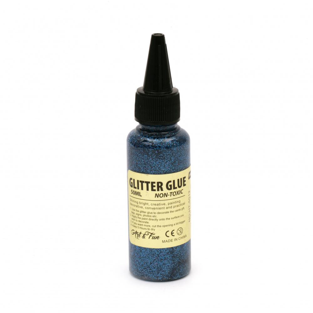 Glitter Glue Non-Toxic Decoration DIY 70 ml blue