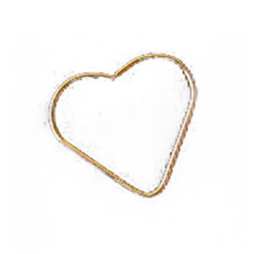 Metal Heart-shaped Ring / 28x3 mm - 10 pieces