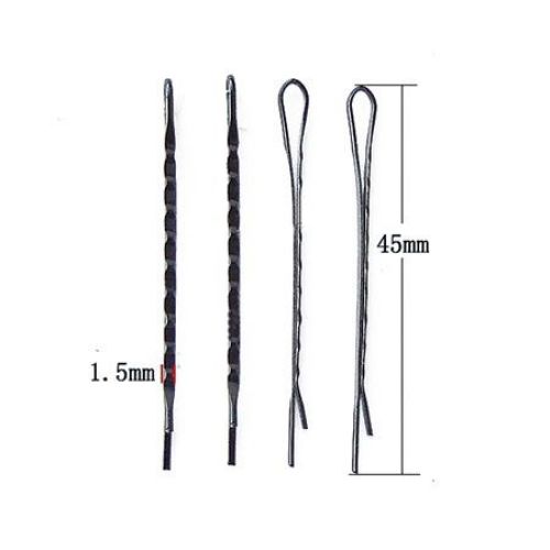 Base for hairpin 45x1.5 mm color black - 20 pieces