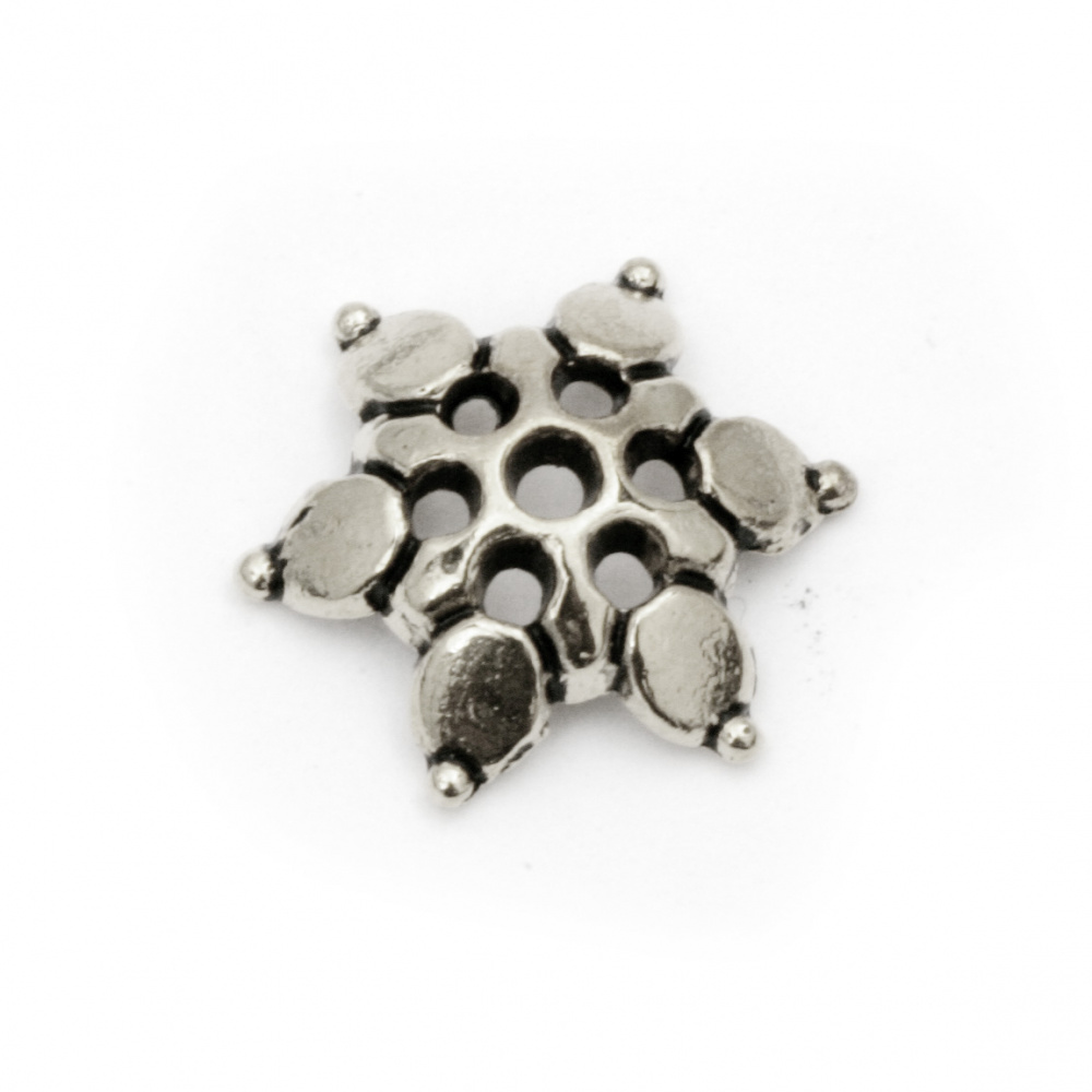 Metal Bead Cap, Spacer Bead for Handmade Jewelry Art / 12x3 mm, Hole: 1.5 mm / Silver - 20 pieces