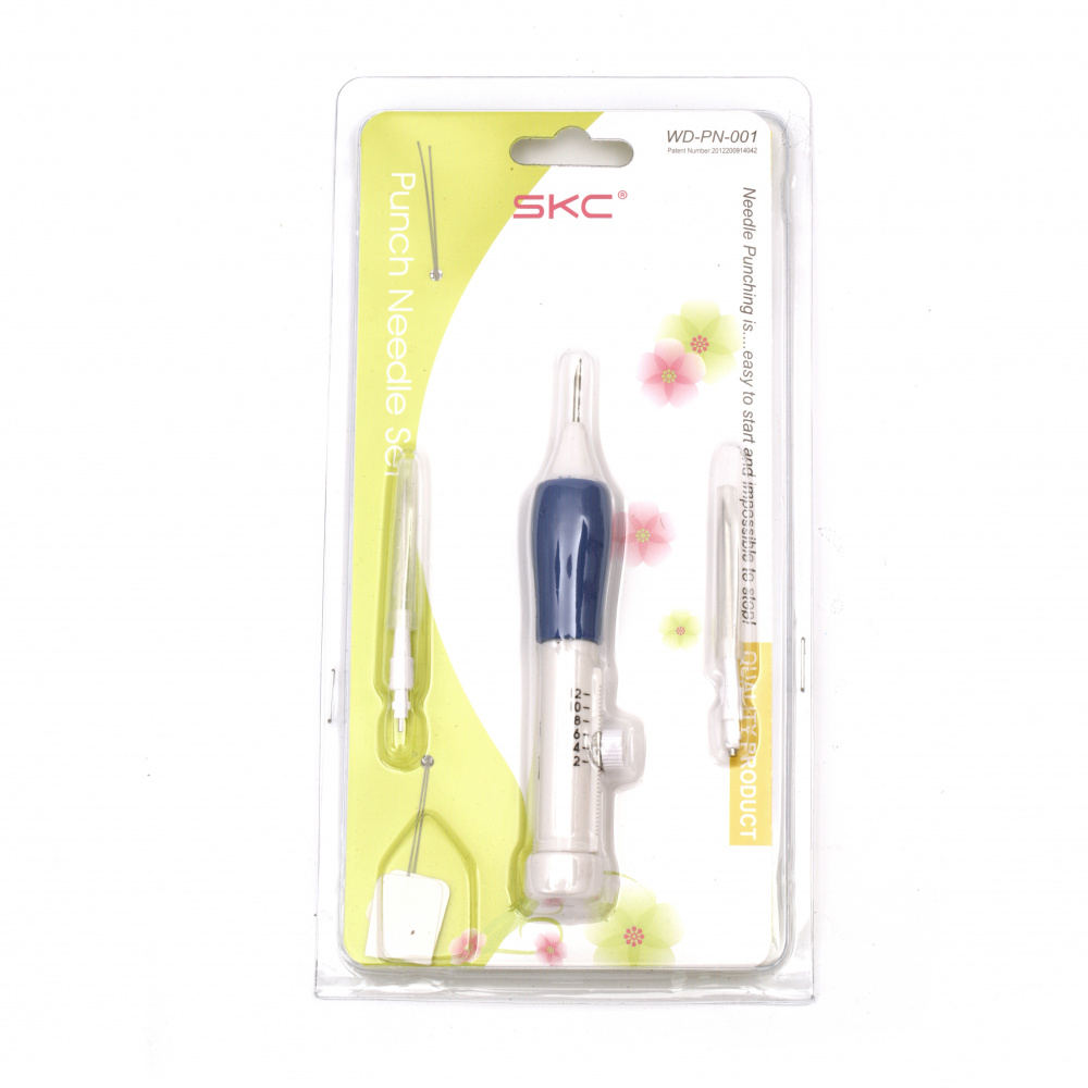 Punch tool (medium awl) with 3 needle sizes - 1.2 mm, 2 mm, and 2.2 mm, SKC PN-001