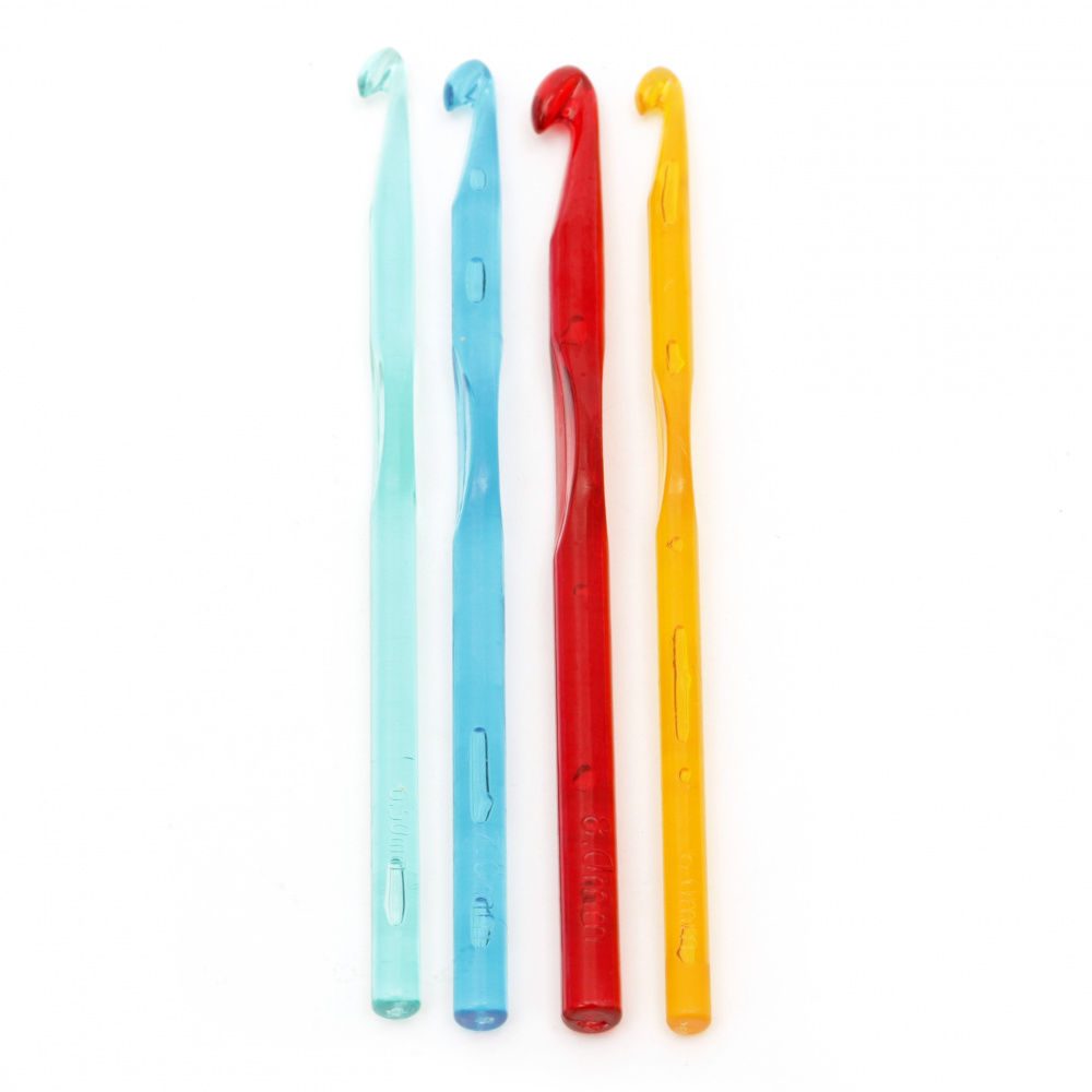 Plastic knitting hook  150 mm 170 mm different sizes from 3.00 mm to 15.0 mm