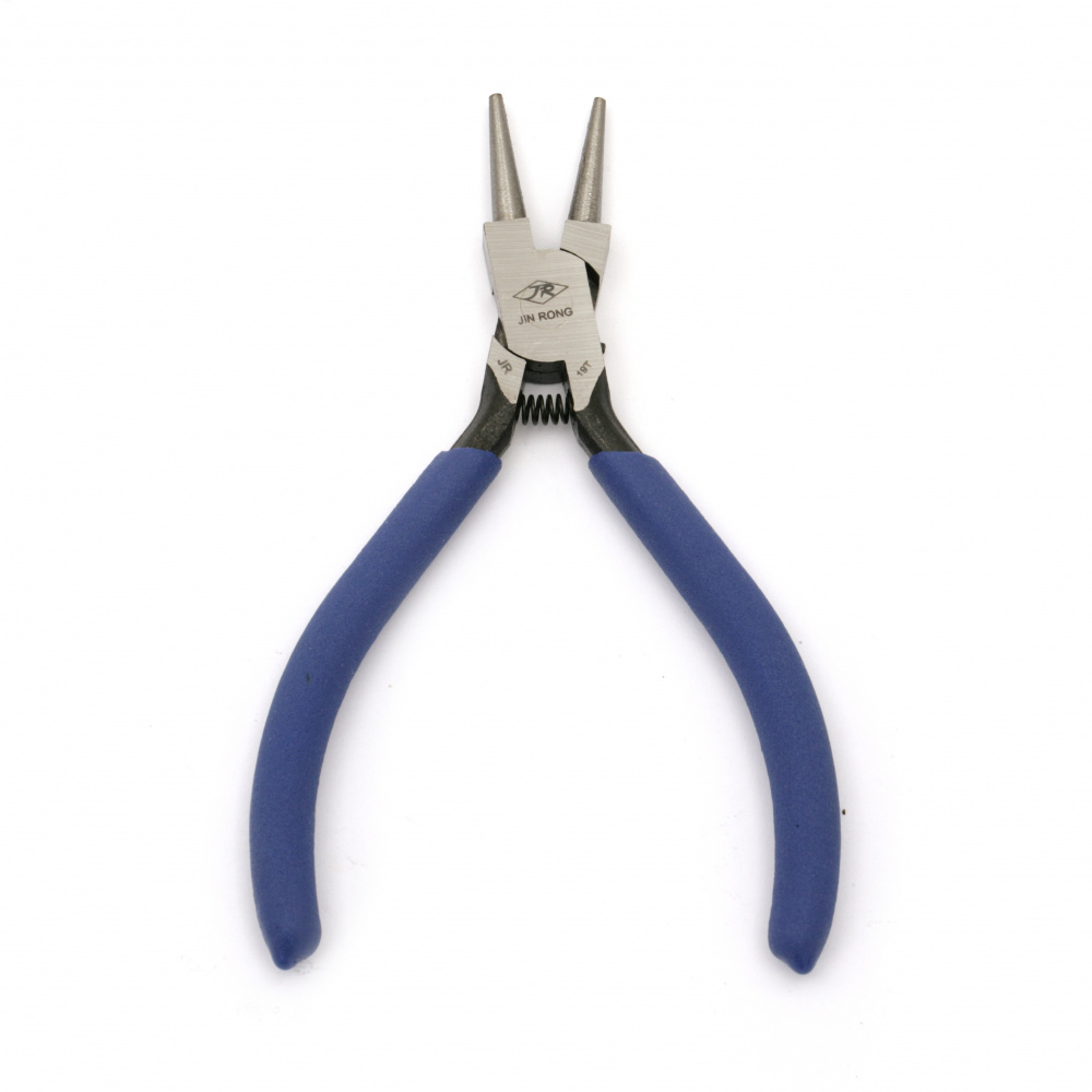 Pliers mini with round jaws 125 mm lightweight hardened steel with anti-slip handles