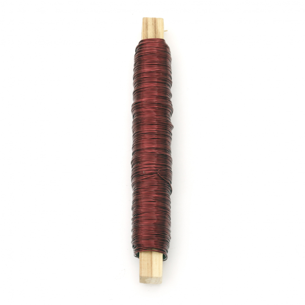 Sârmă de fier 0,5 mm culoare roșu ~ 50 metri