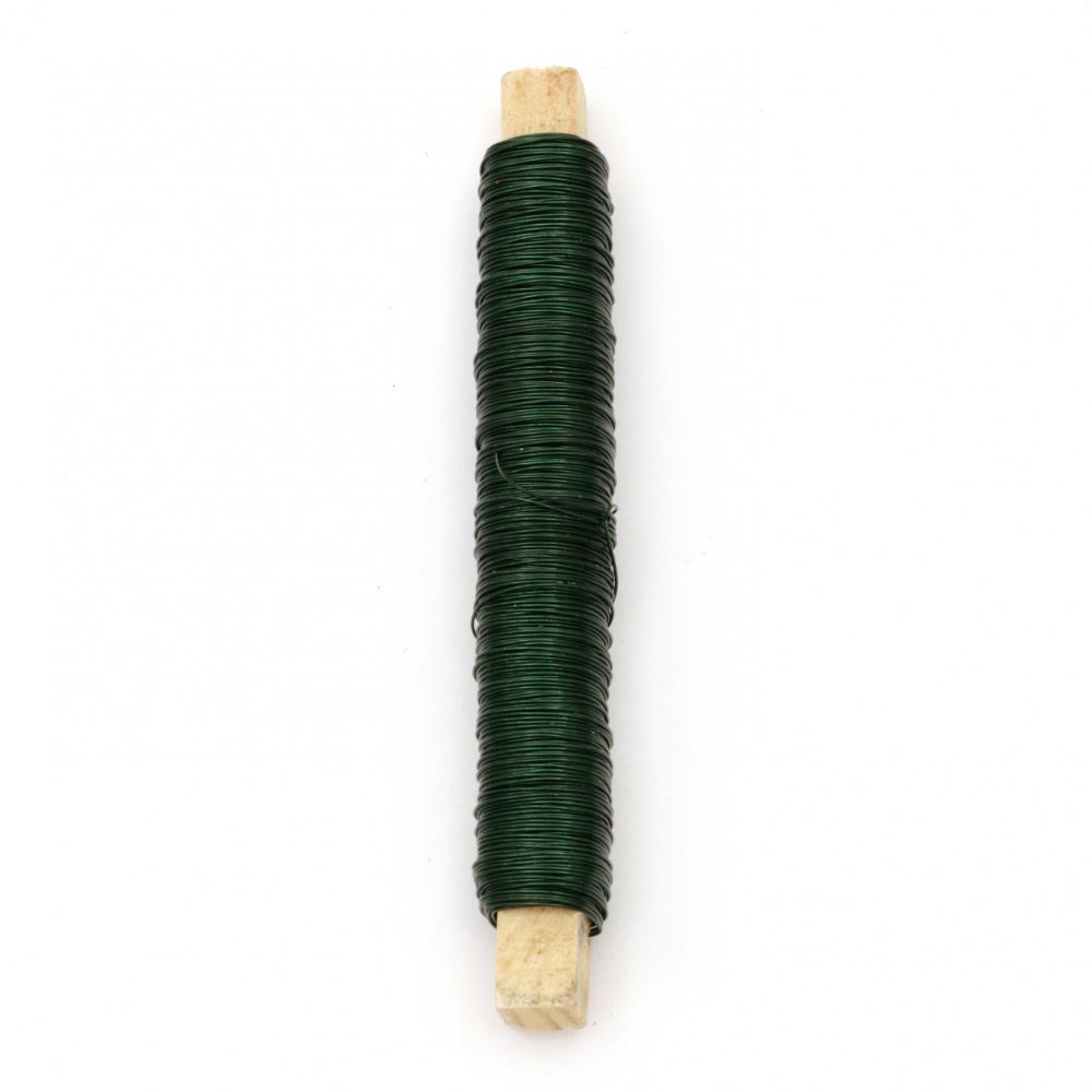 Sârmă de fier 0,5 mm culoare verde ~ 50 metri