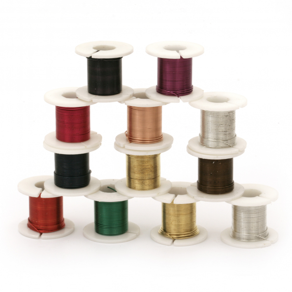 Wire iron 0.5 mm ASSORTED ~ 2.70 meters -12 colors