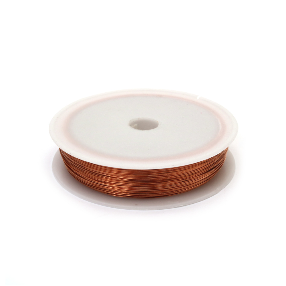 Sârmă metalică moale pentru bijuterii 0,4 mm culoarea cuprului - 50 metri