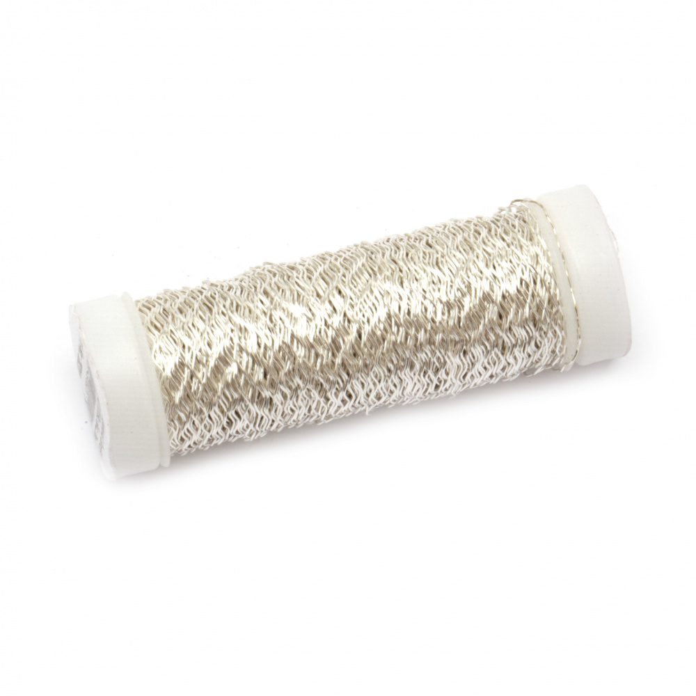 MEYCO Decorative Curly Wire, 0.25 mm, Silver Color - 25 Grams