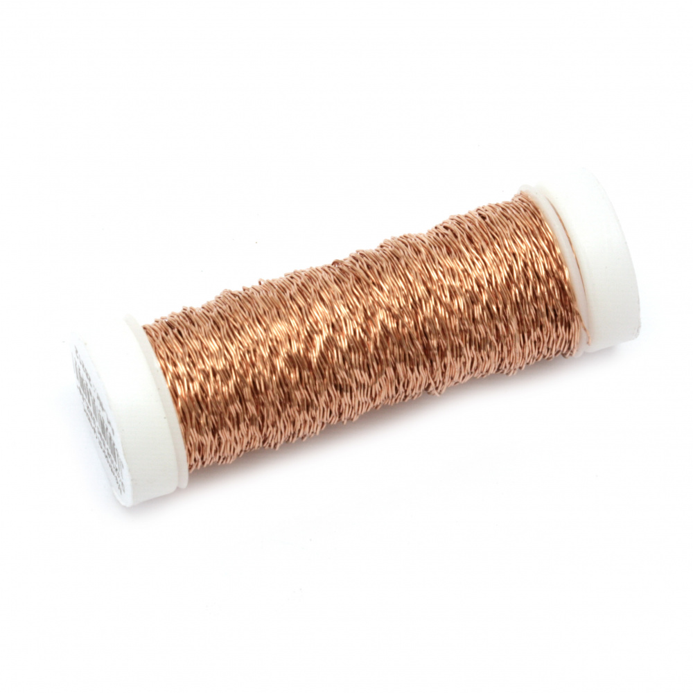 MEYCO Decorative Curly Wire, 0.25 mm, Copper Color - 25 Grams