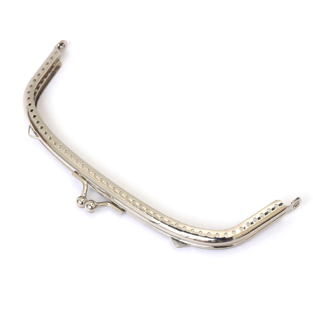 Sleek Purse/Bag Clasp 15 cm – Silver, Stylish Closure for Bags & Wallets