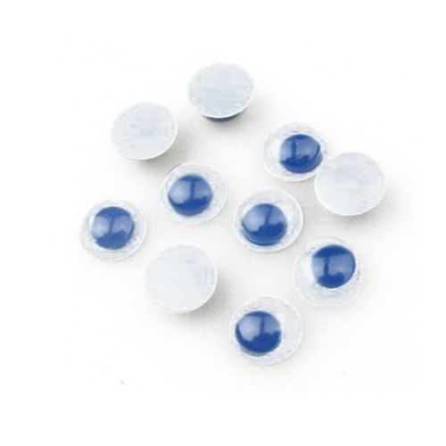 Wiggle Eyes for Decorations, DIY Crafts Handmade Accessories, blue 8 mm - 50 pieces