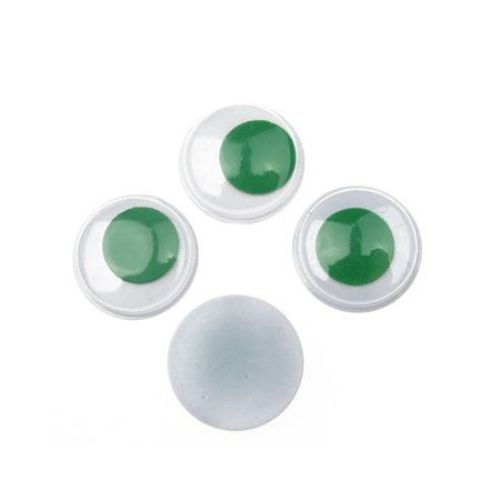 Wiggle Eyes for Decorations, DIY Crafts Handmade Accessories, green 20 mm - 20 pieces