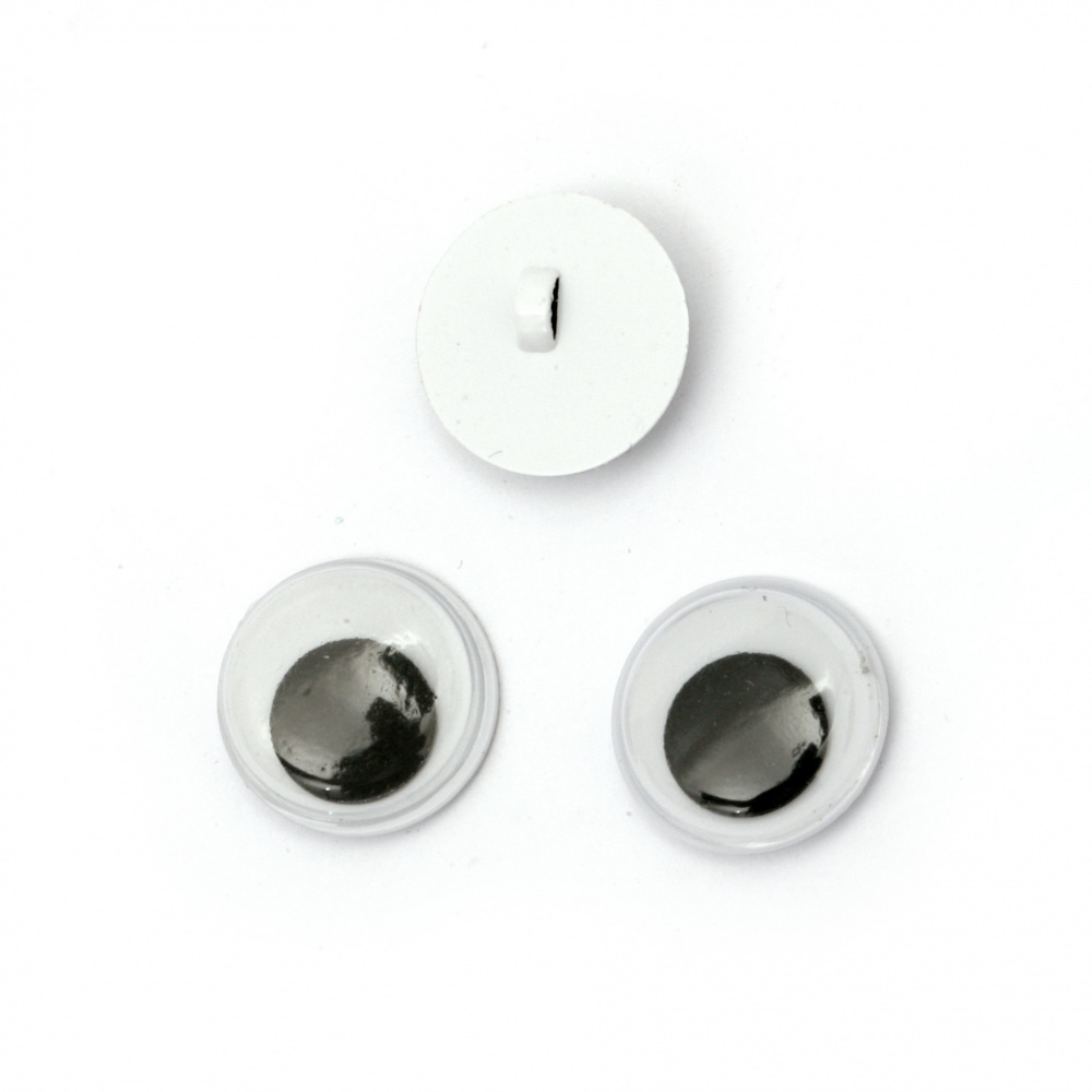 Wiggle Eyes for sewing  DIY Crafts Handmade Accessories 8 mm type button - 20 pieces