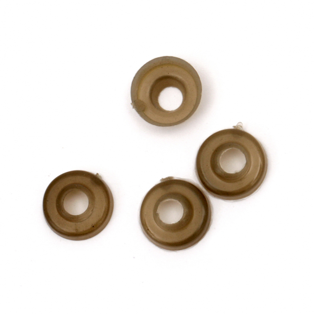 Base gray-brown plastic 8x4 mm hole 3.5 mm - 50 pieces
