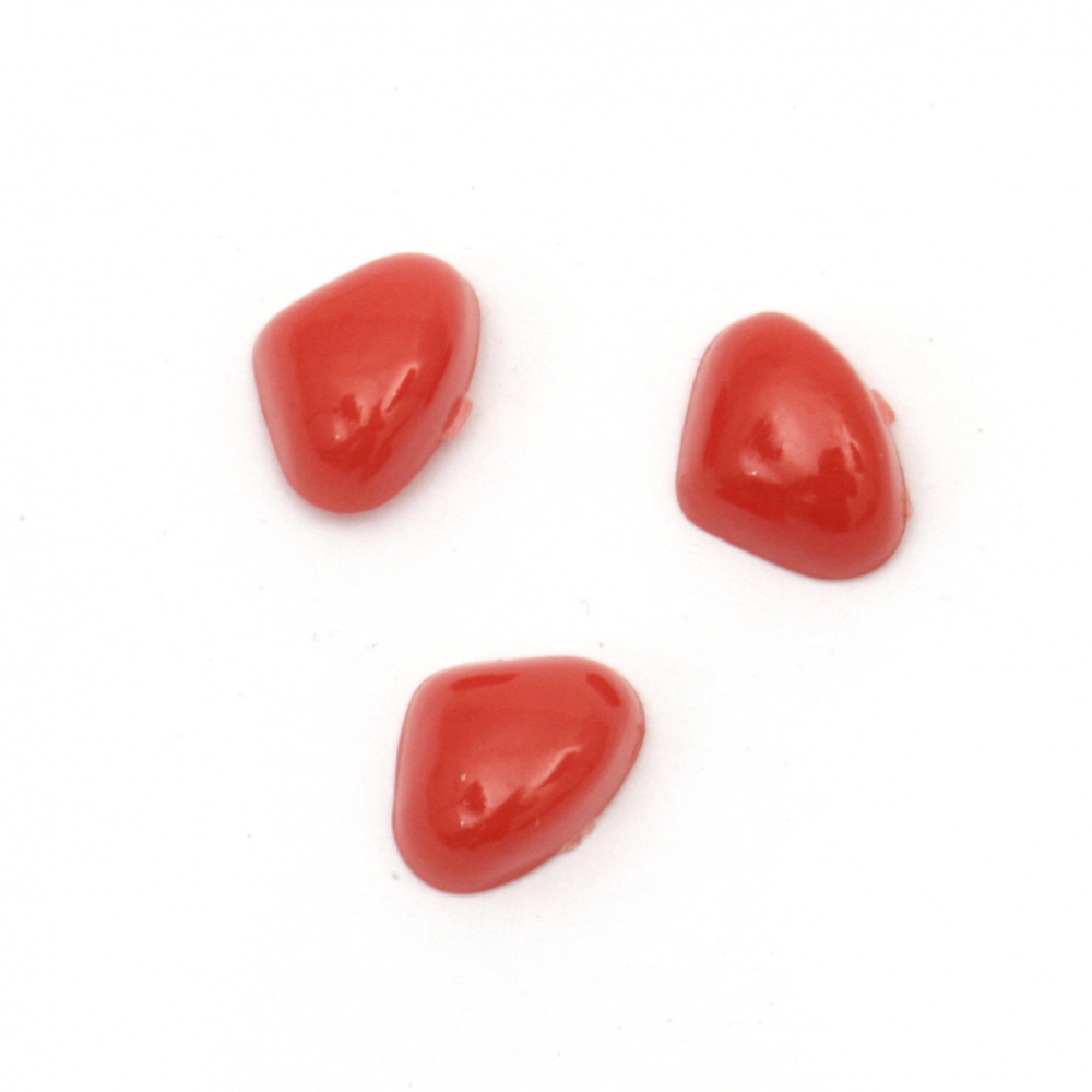 Triangular hemisphere for nose 8x6x4 mm red -50 pieces