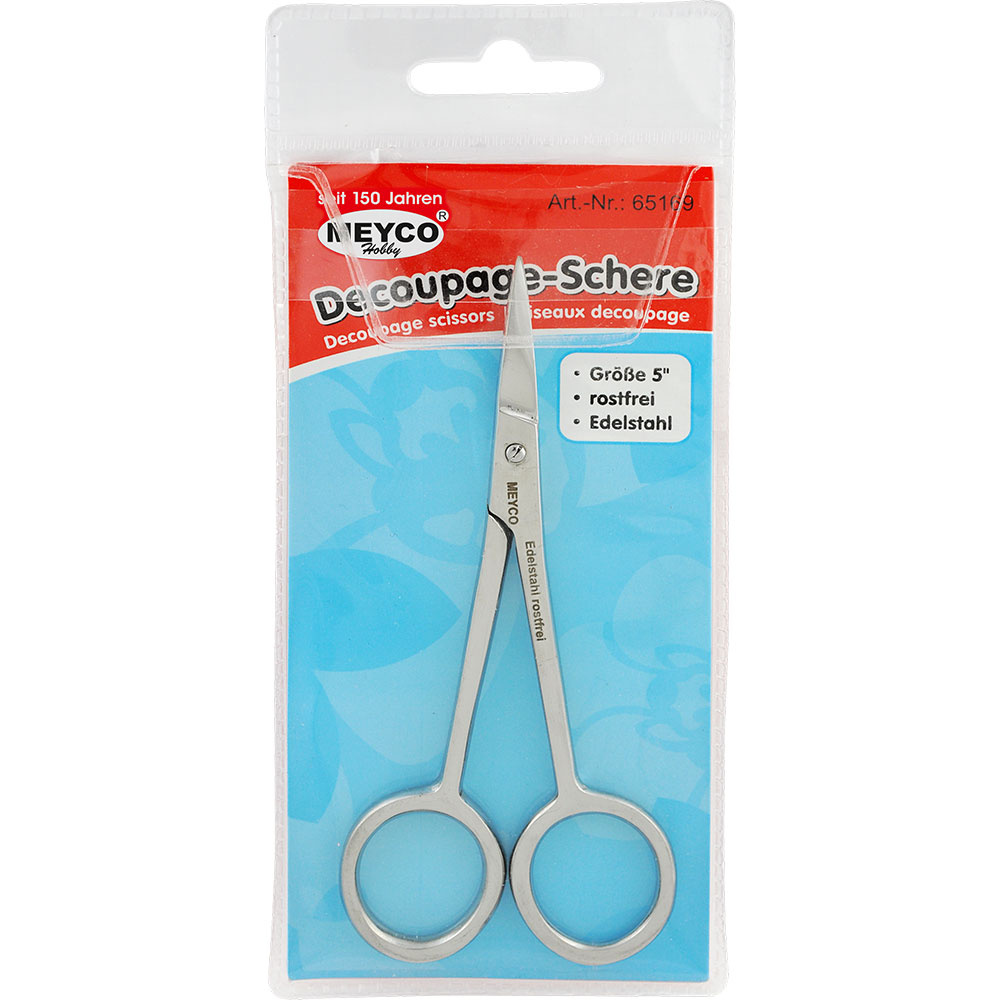 Decoupage Scissors made of Stainless Steel, for Precise Paper Cutting, Size: 11.7x2.7 cm