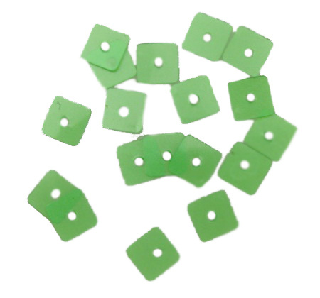 Παγιέτες τετράγωνες 6 χιλ. πράσινο διάφανο - 20 γραμμάρια